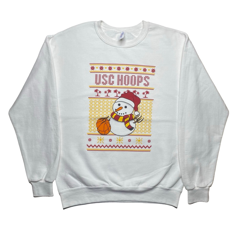 USC Trojans college basketball x Christmas holiday‎ ugly sweater